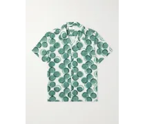 Hemd aus bedruckter Baumwollpopeline mit Reverskragen