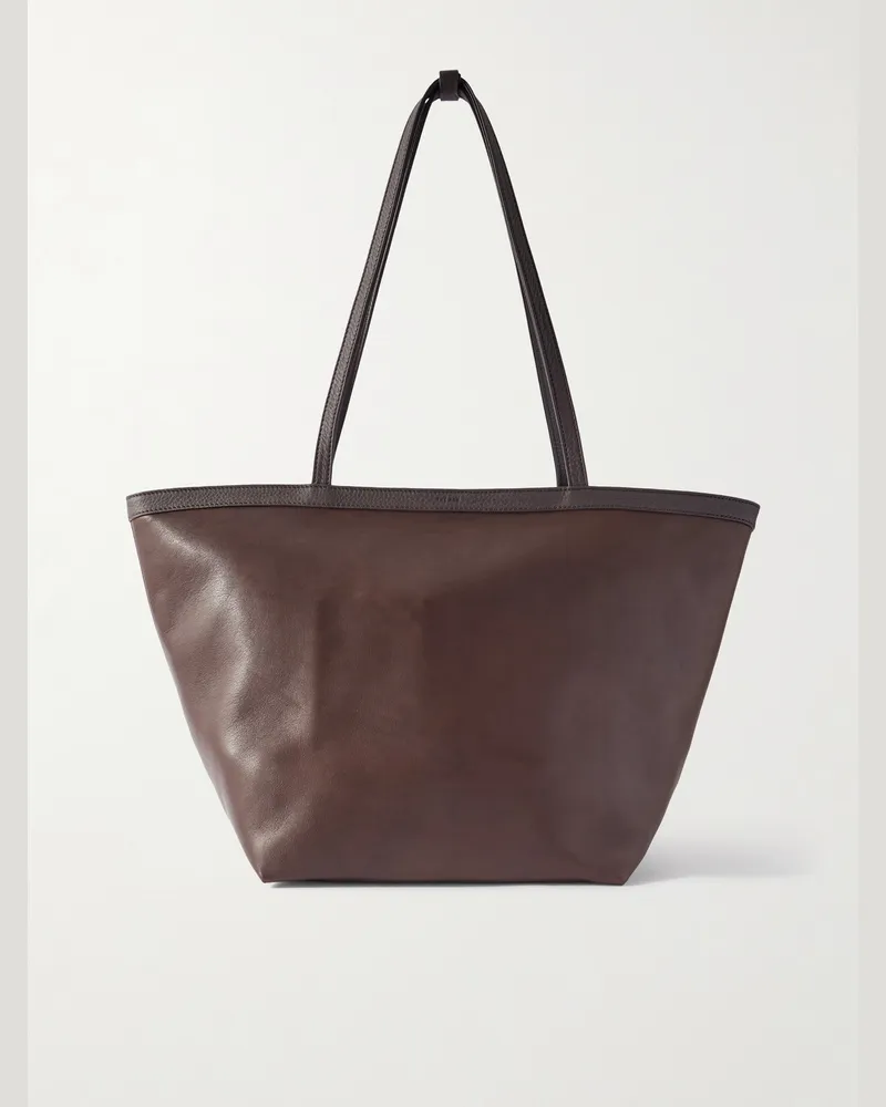 The Row Park XL Tote aus Leder Braun
