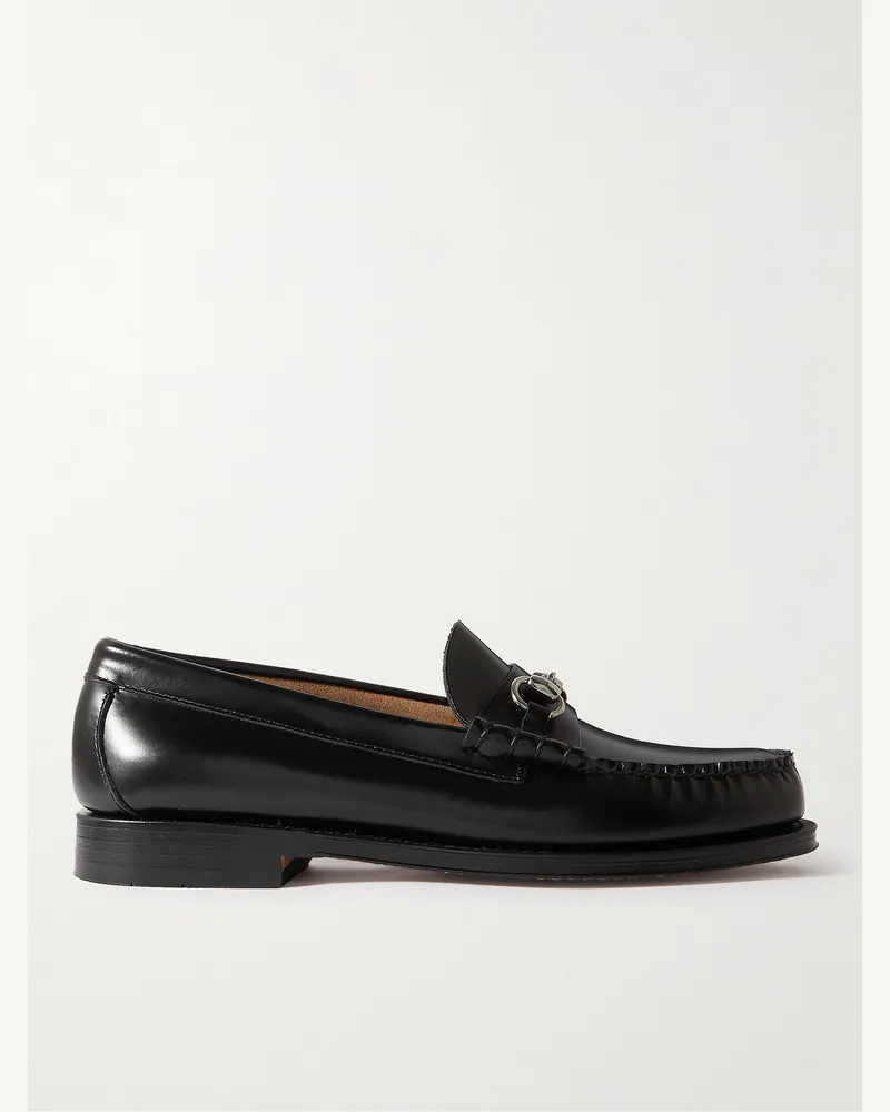 G.H. Bass & Co. Weejuns Heritage Lincoln Pennyloafers aus Leder mit „Horsebit“-Detail Schwarz