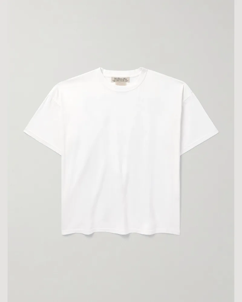 Remi Relief T-Shirt aus Baumwoll-Jersey mit Print und Gürtel Weiß