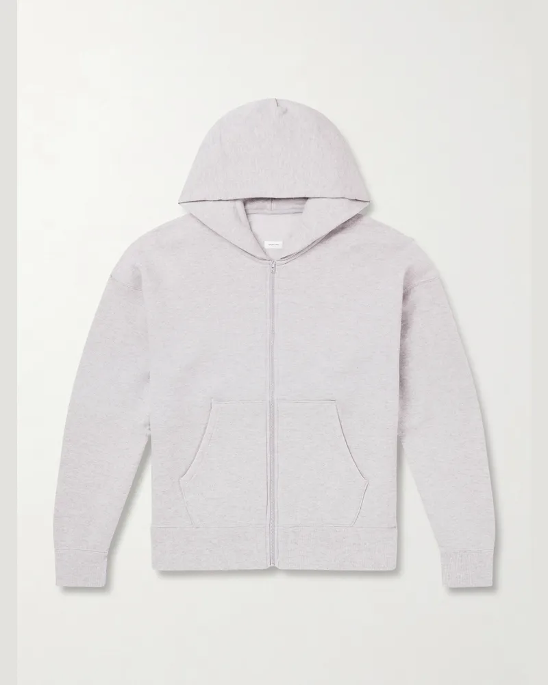 Visvim Jumbo Kapuzenjacke aus Jersey aus einer Woll-Baumwollmischung mit Reißverschluss Grau