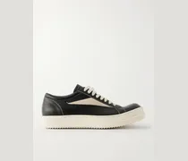 Vintage Suede-Trimmed Leather and Rubber Sneakers