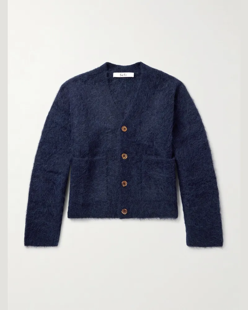 Séfr Lee Cardigan aus einer Alpakawollmischung Blau