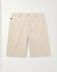 Dolce & Gabbana Gerade geschnittene Bermudashorts aus Stretch-Baumwoll-Twill Neutral