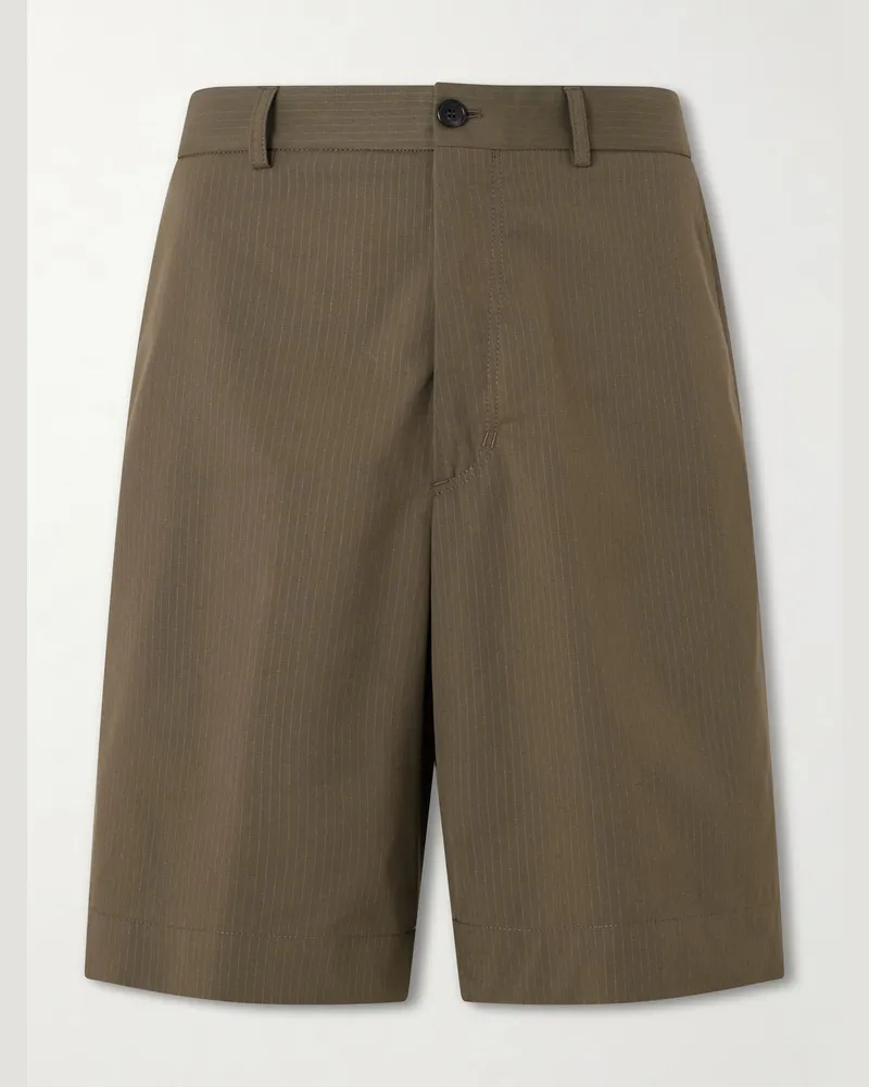 Slowear Ribstop Shorts aus einer Baumwollmischung Grün