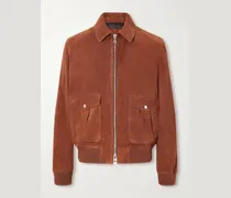Suede Blouson Jacket