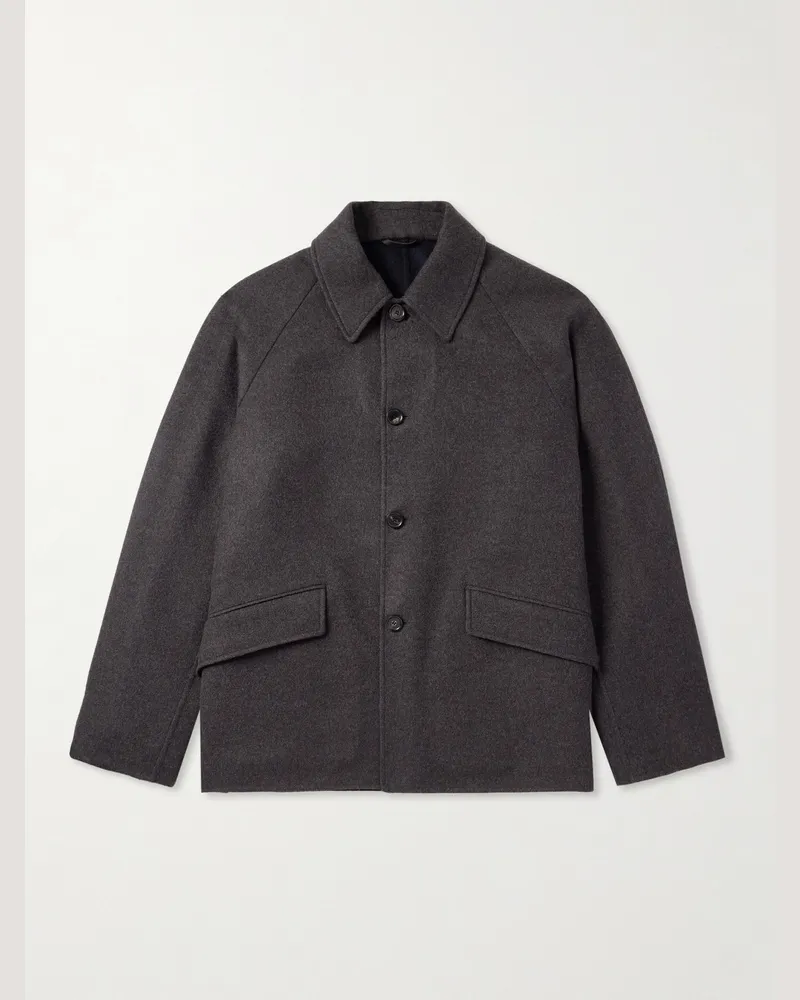 Loro Piana Narvik Oversized Cashmere Coat Gray