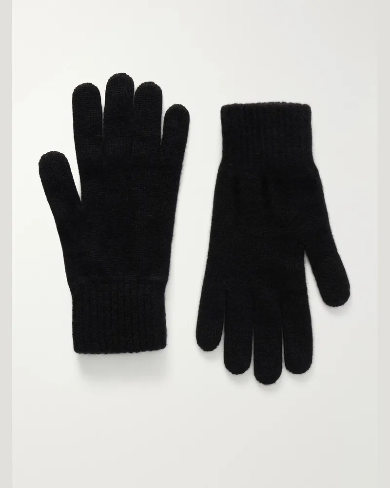 Johnstons of Elgin Patrick Cashmere Gloves Black