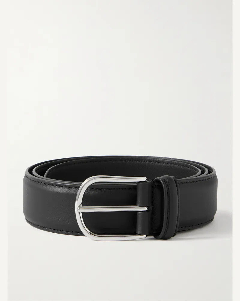 Anderson's 3.5cm Leather Belt Black