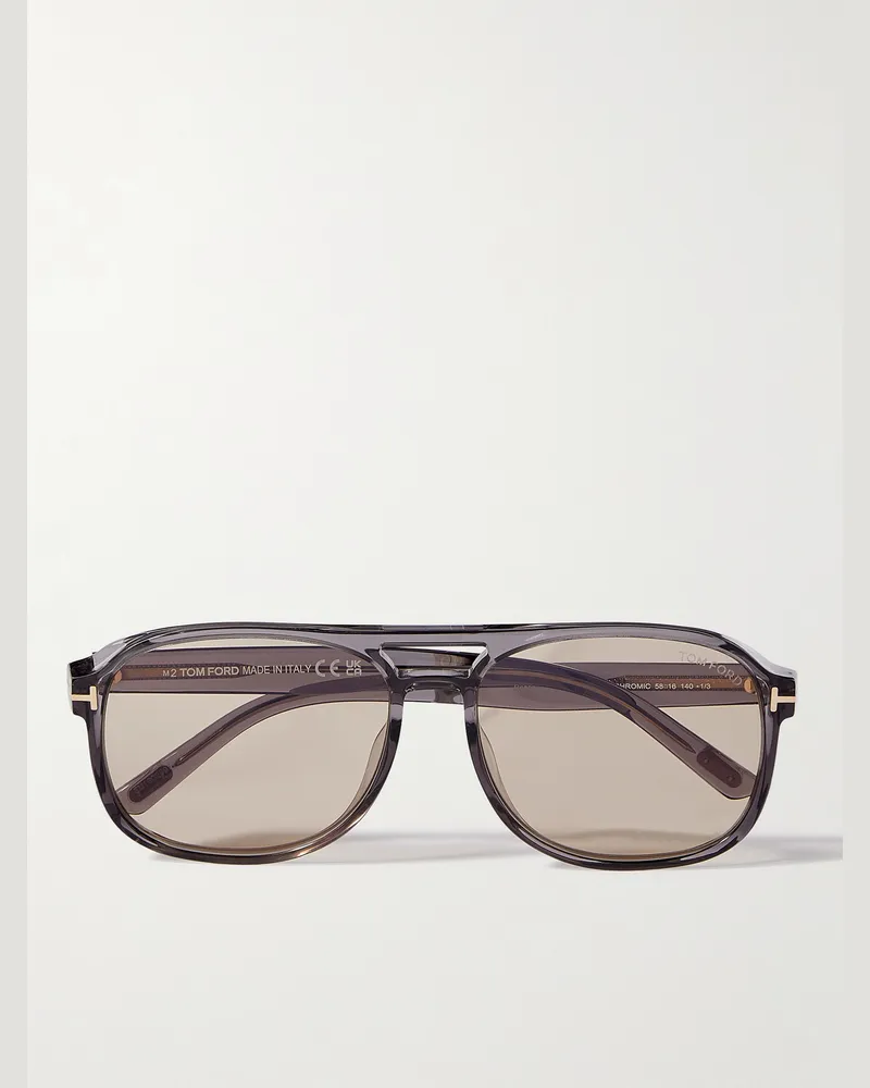 Tom Ford Aviator-Style Acetate Sunglasses Gray