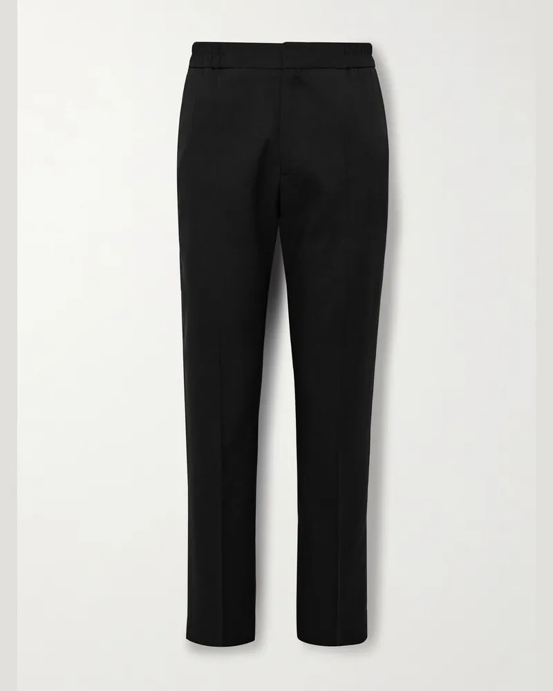 Paul Smith Schmal und gerade geschnittene Hose aus Wolle Schwarz