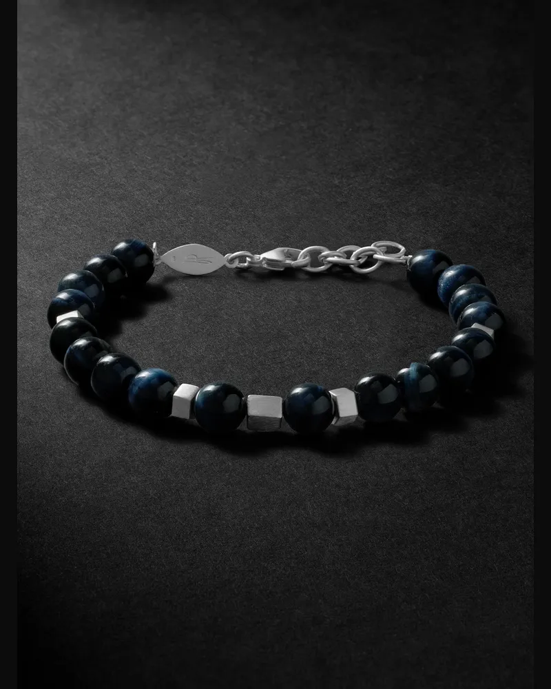 Jacquie Aiche Armband mit Zierperlen aus Obsidian und Details aus Sterlingsilber Schwarz