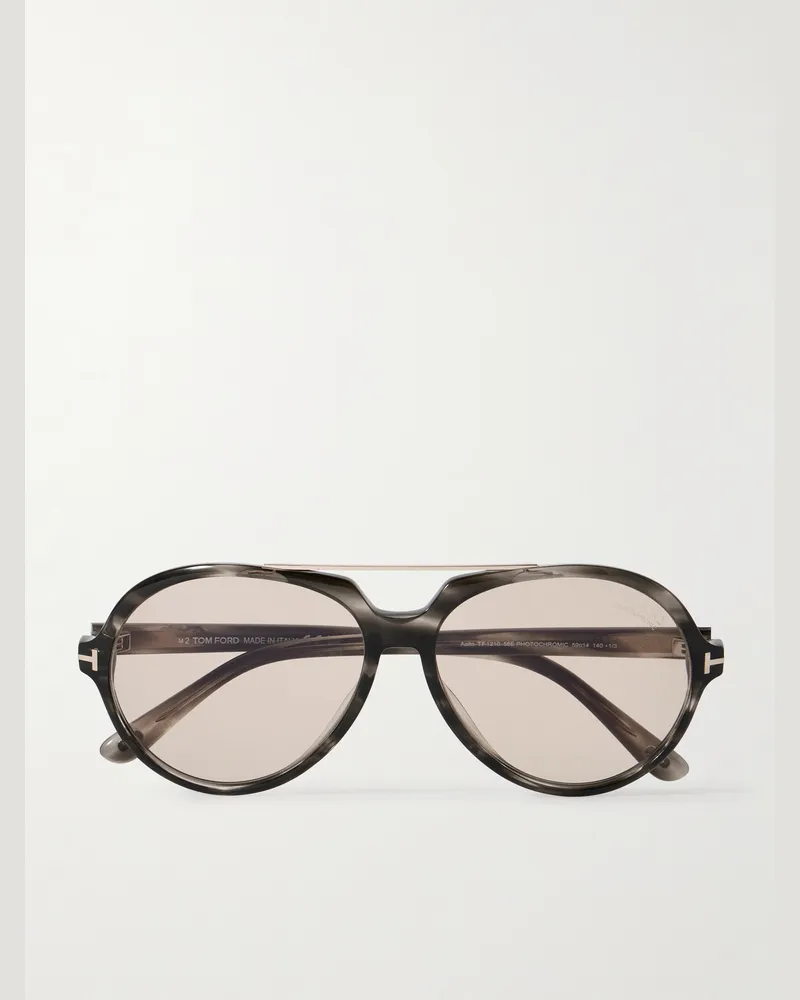 Tom Ford Aalto Pilotensonnenbrille aus Azetat in Schildpattoptik Horn