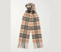 Karierter Schal aus Kaschmir mit Fransen