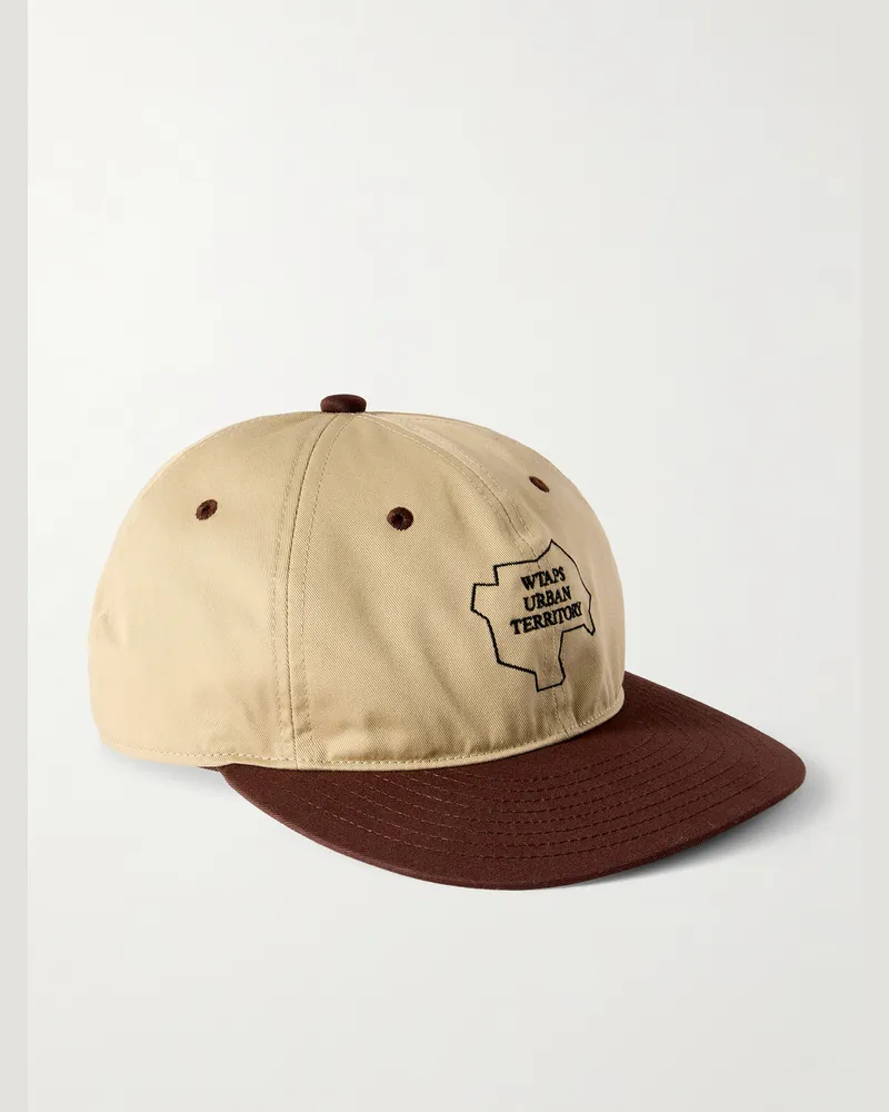 WTAPS Baseballkappe aus Twill aus einer Baumwollmischung mit Logostickerei Braun