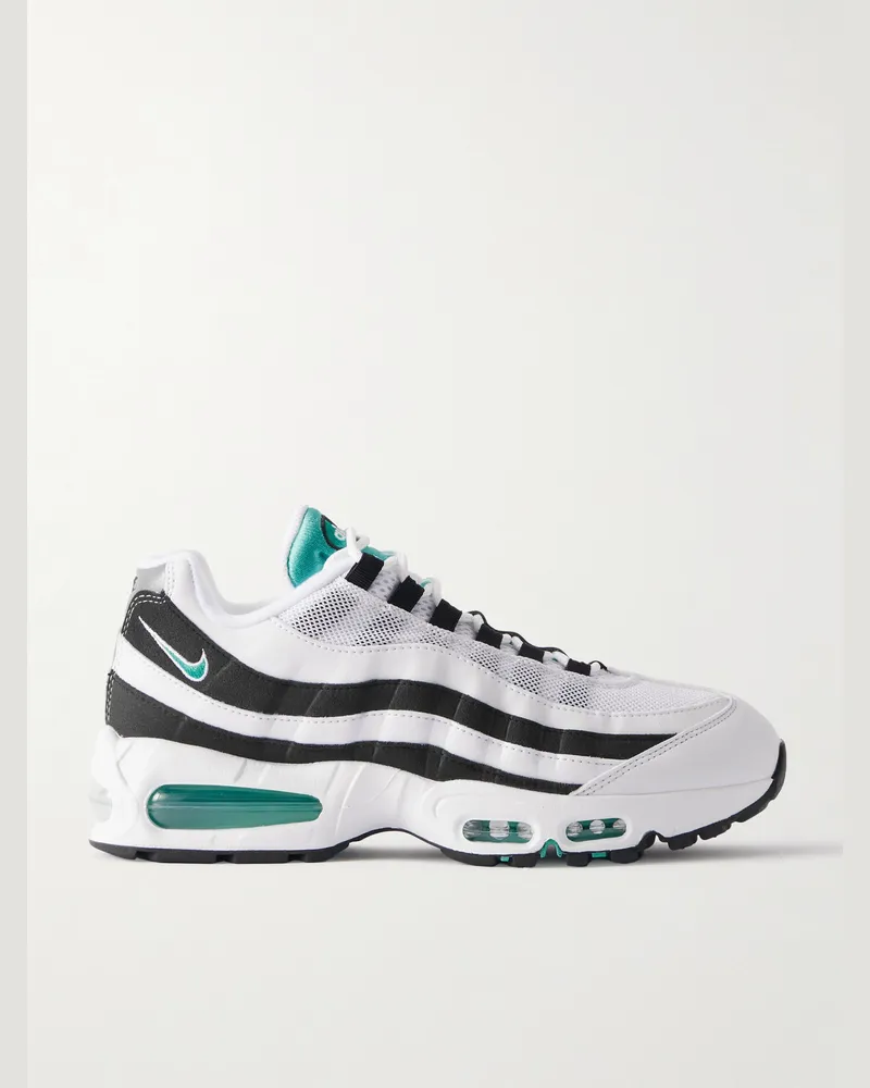 Nike Air Max 95 Sneakers aus Leder und Mesh mit Velourslederbesatz Blau