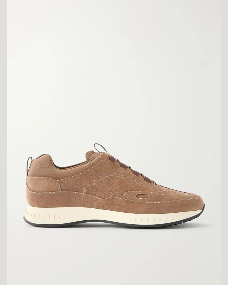 John Lobb Laced Stream Nubuck Sneakers Brown