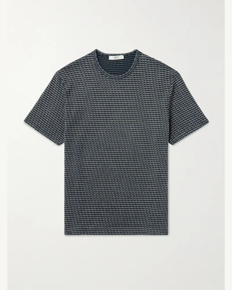 MR P. T-Shirt aus Baumwolle mit Stickereien Blau
