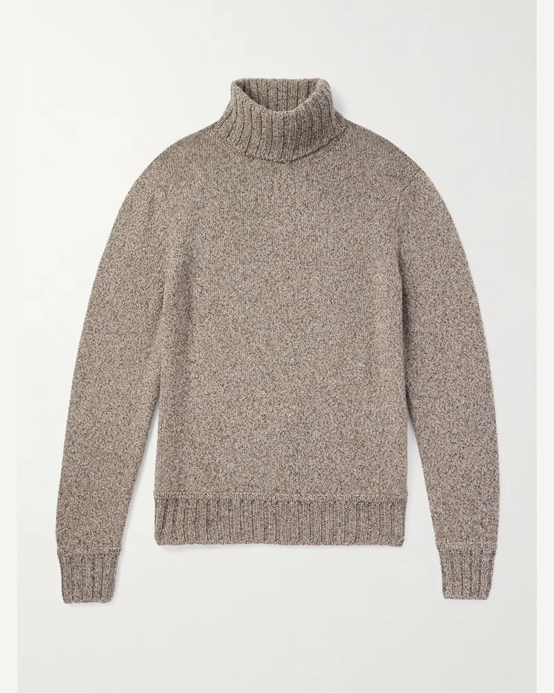 Ermenegildo Zegna Rollkragenpullover aus einer „Oasi“-Kaschmir-Seidenmischung Neutral
