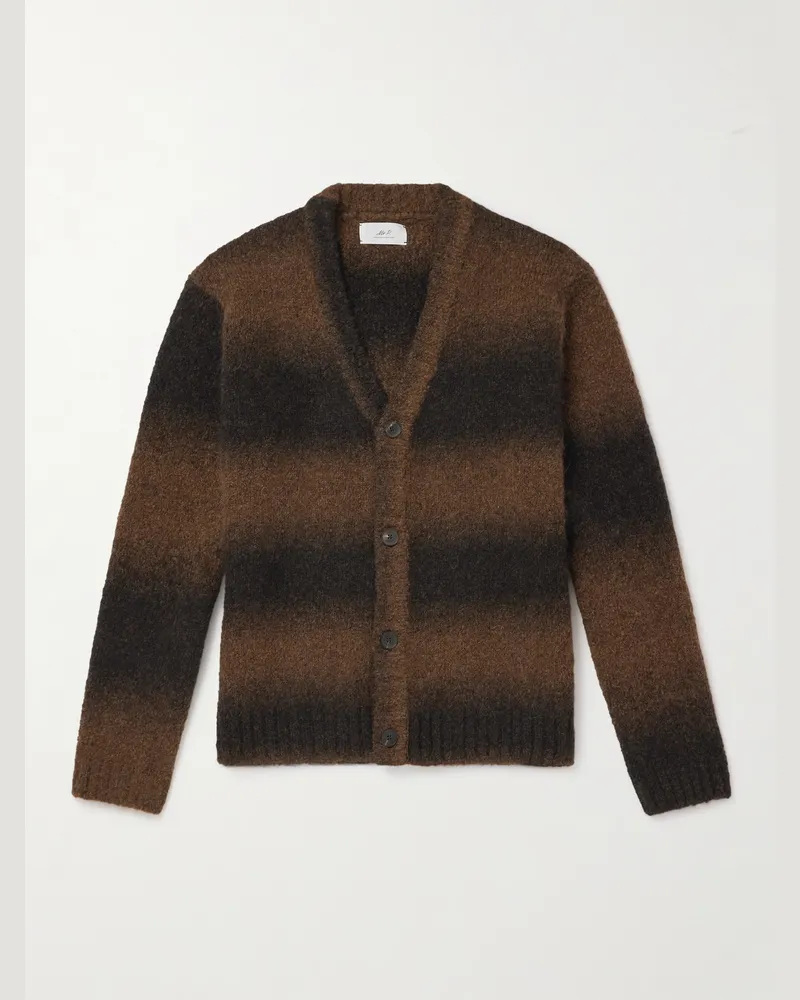 MR P. Cardigan aus Strick mit Farbverlauf Braun