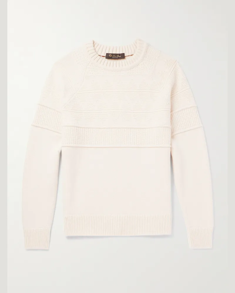 Loro Piana Knitted Cashmere Sweater Neutrals