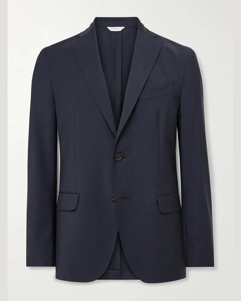 Boglioli K-Jacket Wool-Blend Suit Jacket Blue