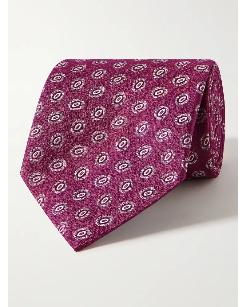 Charvet Krawatte aus Seiden-Jacquard, 8,5 cm Pink