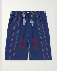 KARDO Kobe Shorts aus Baumwolle mit Streifen und Stickereien Blau