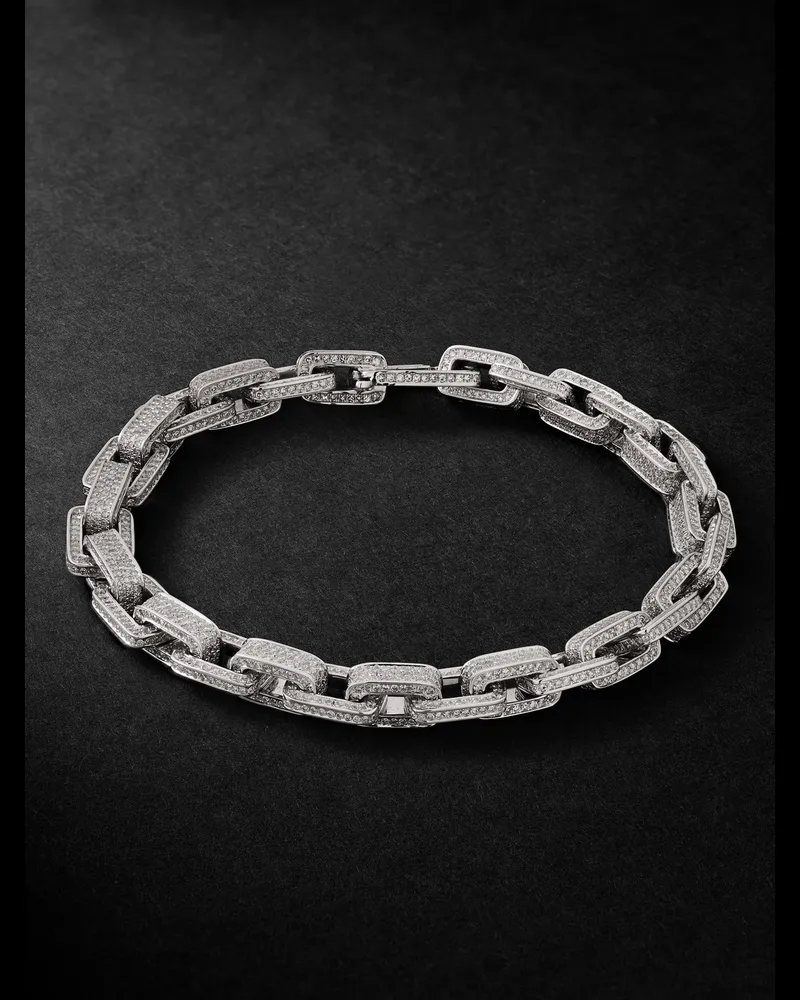 SHAY Armband aus 18 Karat Weißgold mit Diamanten Silber