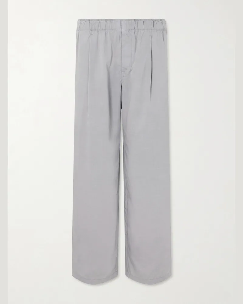Our Legacy Leisure Straight-Leg Pleated Woven Trousers Gray