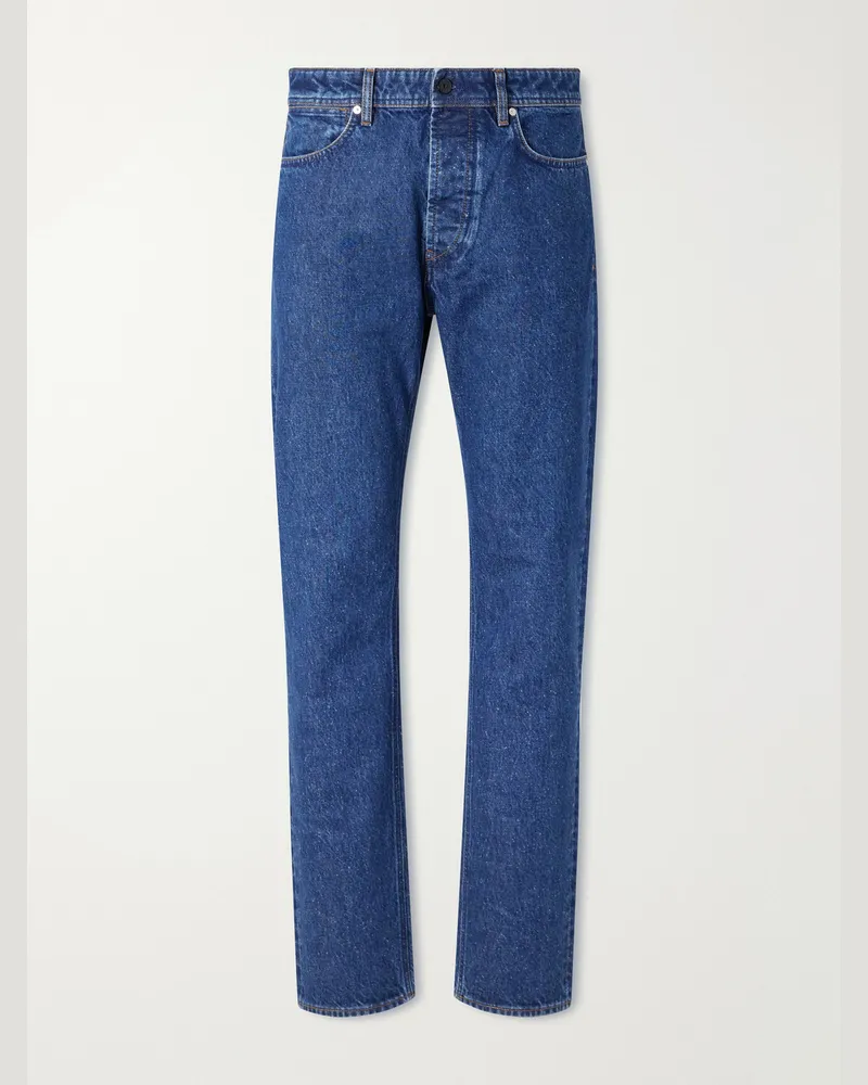 Stone Island DENIM Straight-Leg Regenerative Cotton Jeans Blue