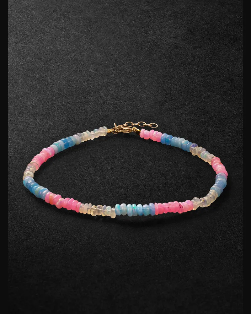 JIA JIA Armband mit Zierperlen aus Opalen und Details aus Gold Pink