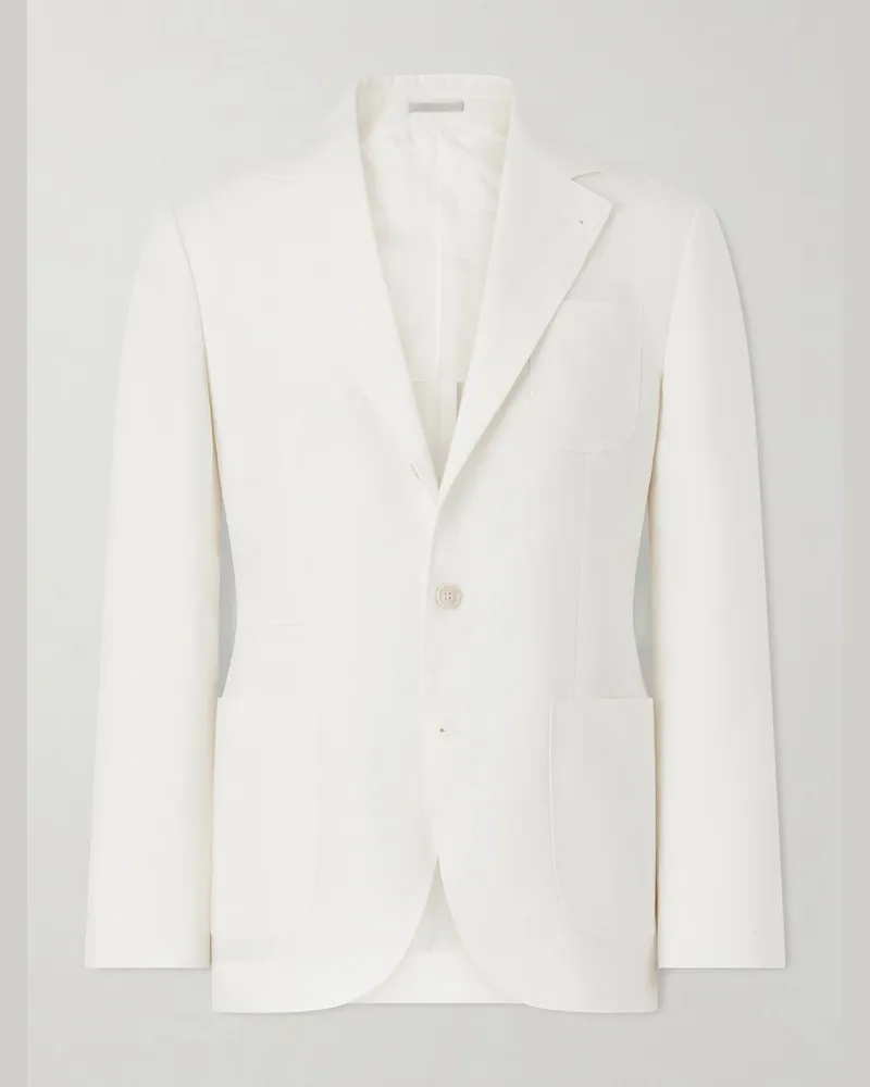 Brunello Cucinelli Linen Blazer White