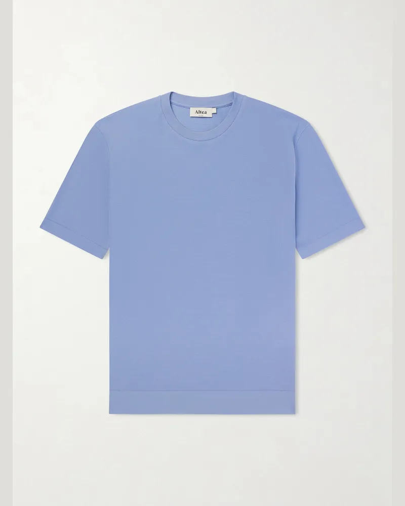 Altea Cotton-Piqué T-Shirt Blue
