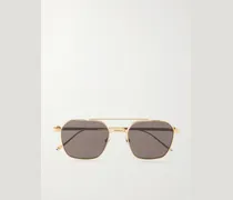 Pasha Square-Style Gold-Tone Sunglasses