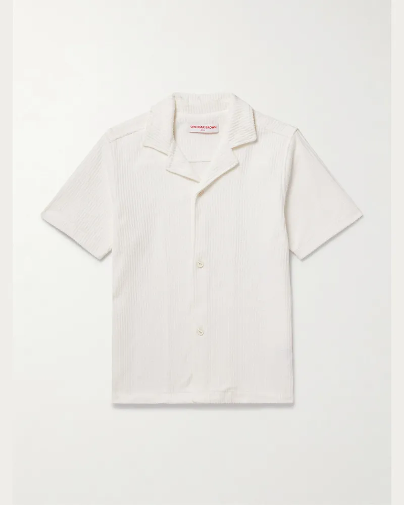 Orlebar Brown Howell Hemd aus Biobaumwolle in Rippstrick mit Reverskragen Neutral
