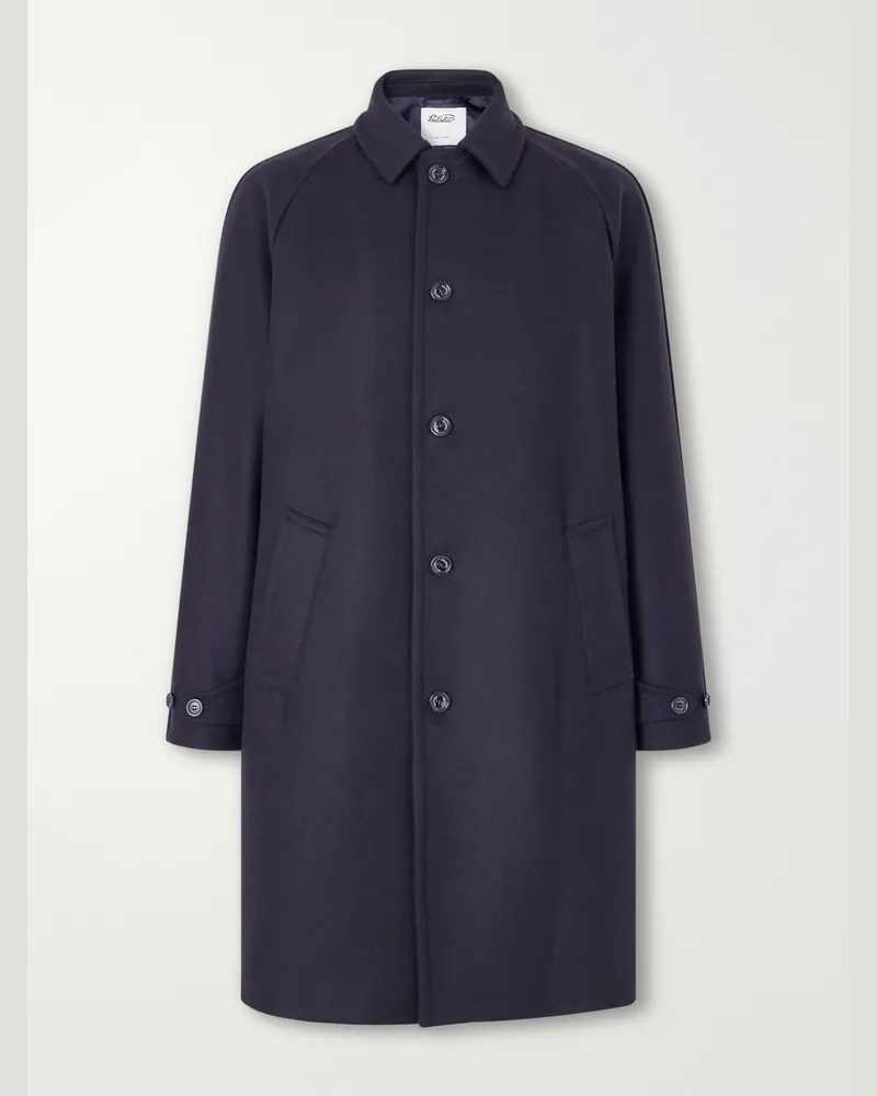 Valstar Vittorio Wool-Blend Felt Coat Blue