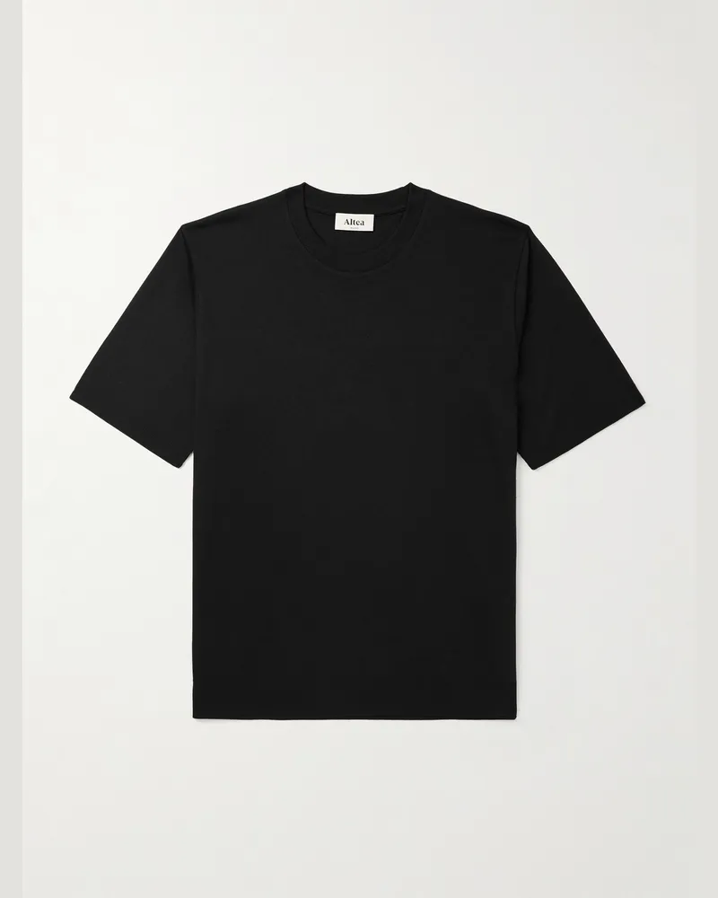 Altea Cecil Lyocell and Cotton-Blend Jersey T-Shirt Black