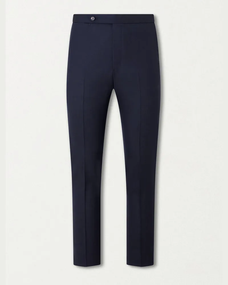 De Petrillo Tapered Virgin Wool Suit Trousers Blue
