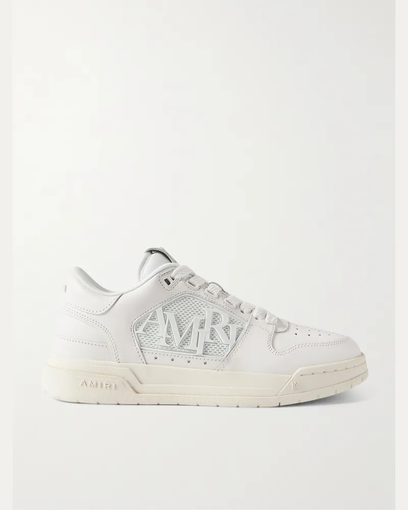 Amiri Classic Low Sneakers aus Leder mit Logoapplikationen und Gummibesatz Weiß