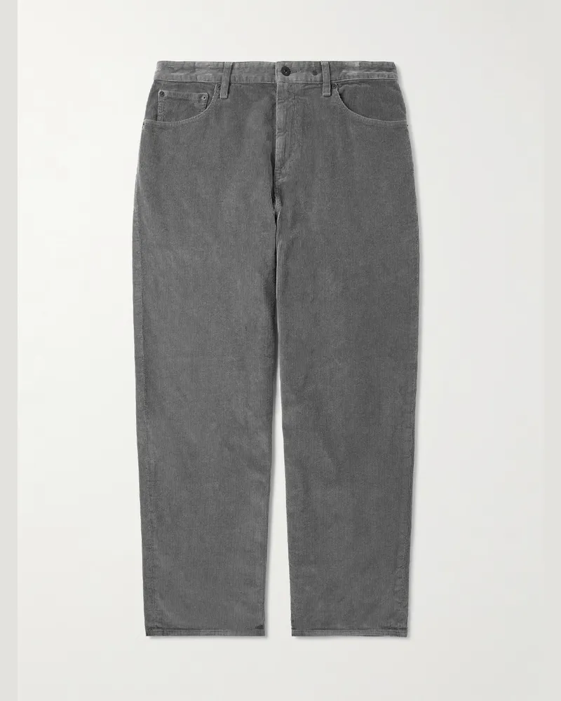 Rag & Bone Weit geschnittene Hose aus Cord aus einer Baumwollmischung Grau