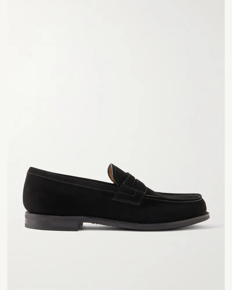 Church's Gateshead Pennyloafers aus Veloursleder Schwarz