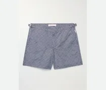 Bulldog Straight-Leg Mid-Length Printed Swim Shorts