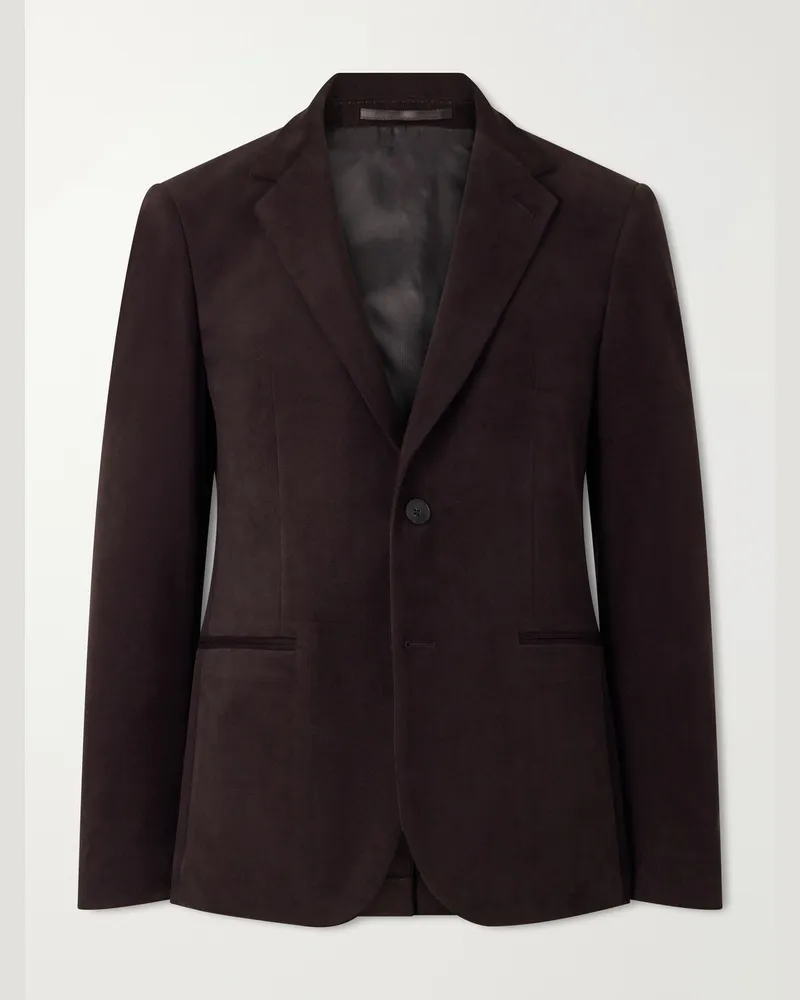 MR P. Cotton-Blend Twill Suit Jacket Brown