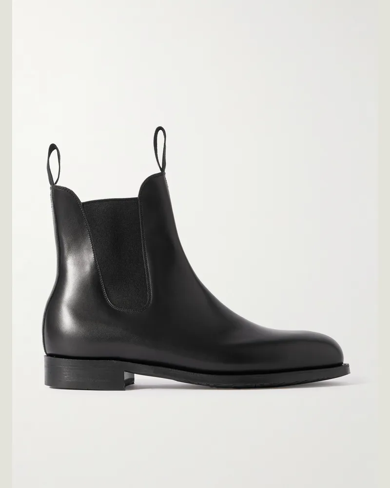 JM Weston Leather Chelsea Boots Black