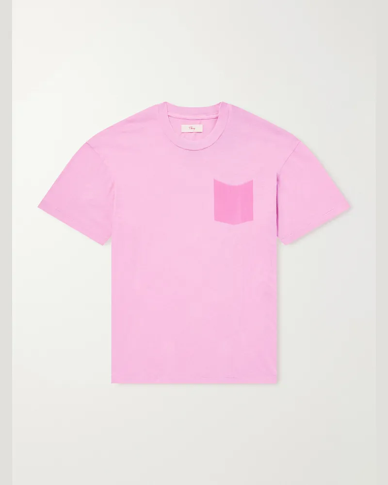 Cherry Los Angeles Printed Cotton-Jersey T-Shirt Pink