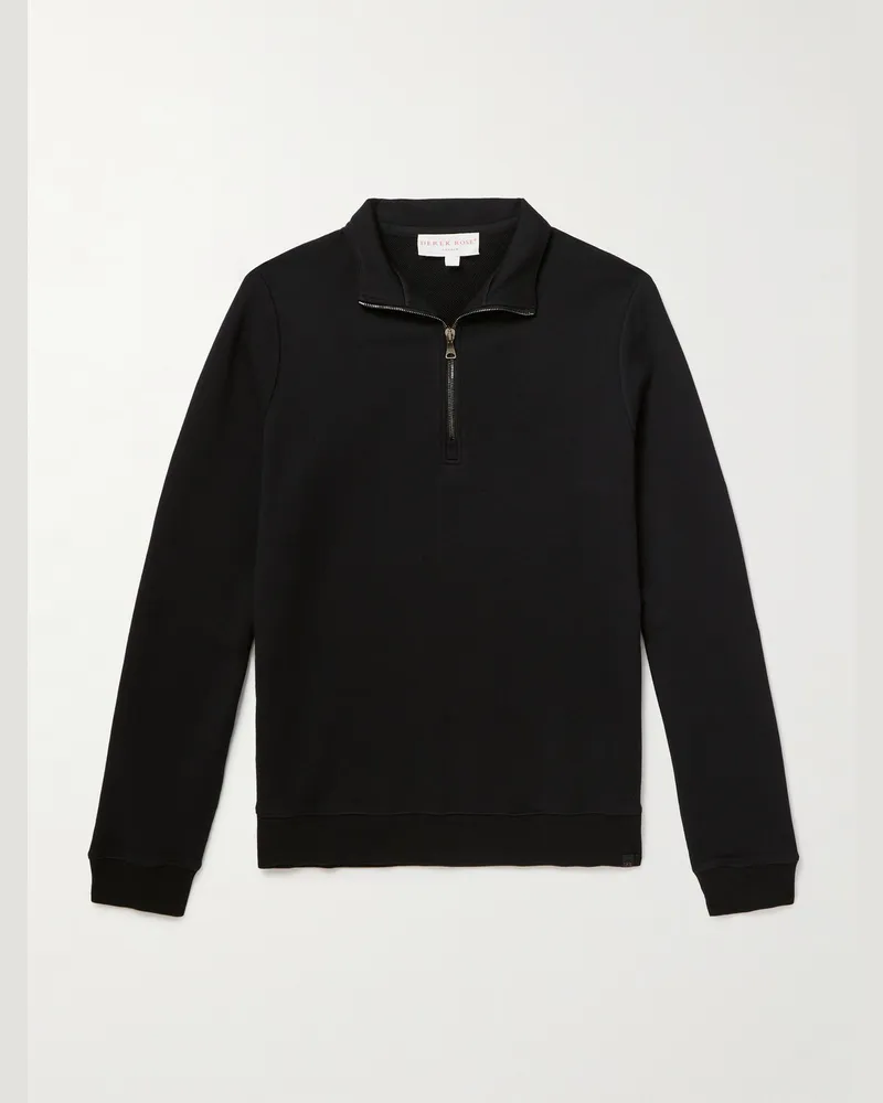Derek Rose Quinn Sweatshirt aus Jersey aus einer Baumwoll-Modalmischung mit kurzem Reißverschluss Blau