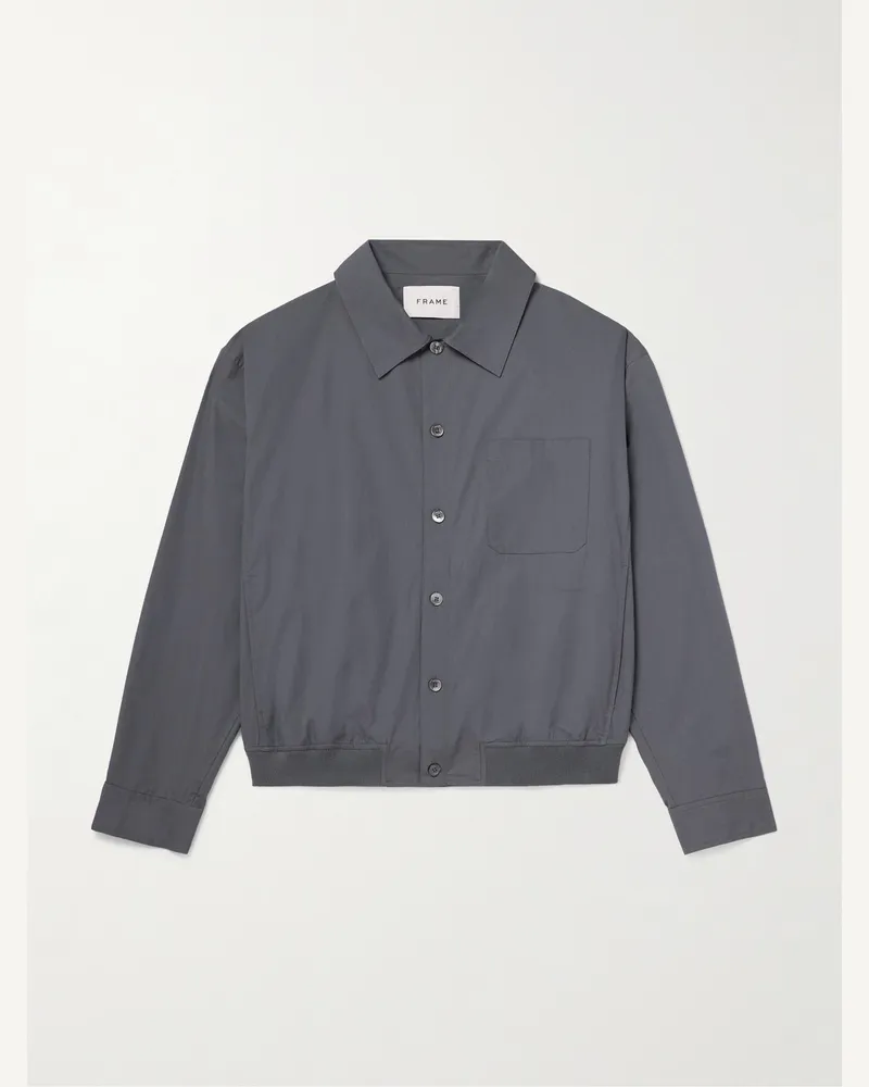 Frame Denim Blouson aus Baumwoll-Twill Grau