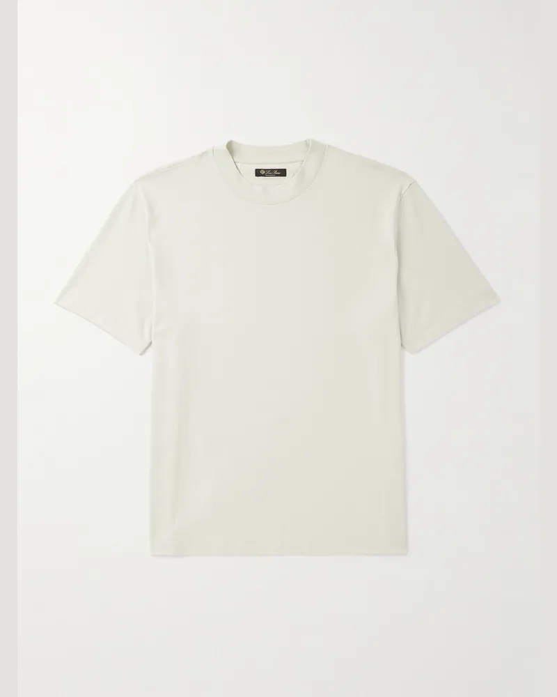 Loro Piana T-Shirt aus Baumwoll-Jersey Grün