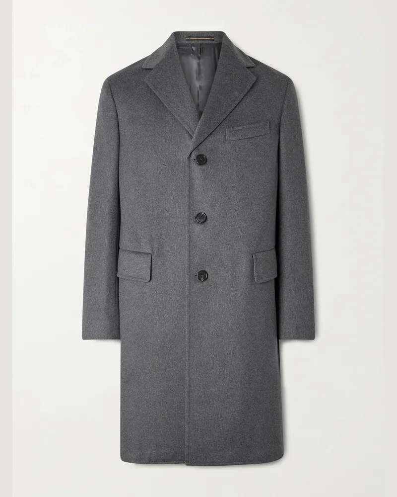 Slowear Incotex Montedoro Brushed Wool-Blend Coat Gray